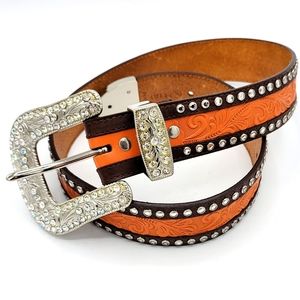 DDD Leather Cowgirl Blingy Belt 34" Long
